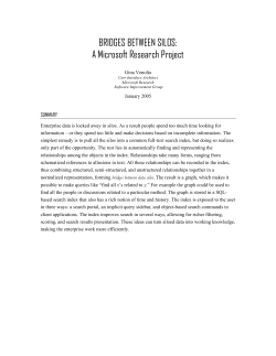 Building Bridges between Data Silos: The MSR Ouija Project