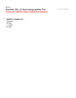 SCI-4 Exam [E-21HKN0] Kaechele_Dix_4.2 force,energy,motion Test