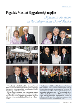 Fogad&aacute;s Mexik&oacute; f&uuml;ggetlens&eacute;gi napj&aacute;n Diplomatic Reception on the