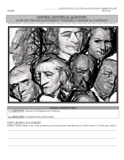 central historical question - how did the