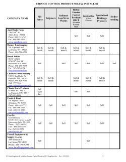 Erosion Control Suppliers