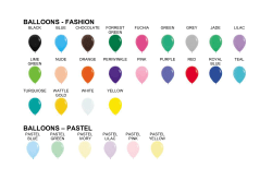 Balloon Printing - Colour Guide