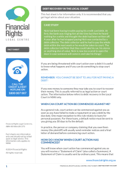 how do i know when court action has commenced?