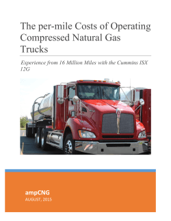 The per-mile Costs of Operating Compressed Natural