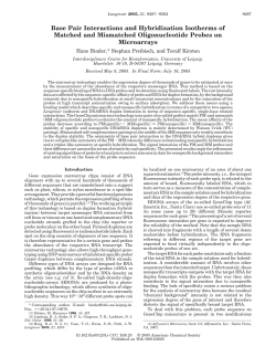 Base Pair Interactions and Hybridization Isotherms of Matched and