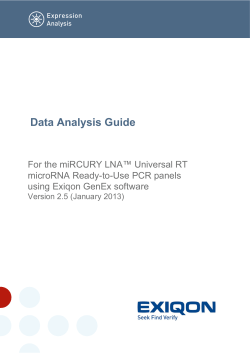 Exiqon microRNA Data Analysis Guide
