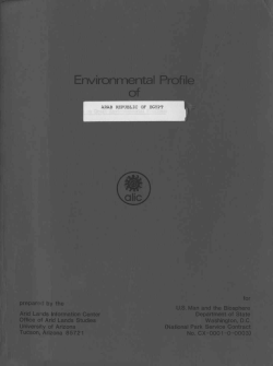 Draft Environmental Report on Arab Republic of Egypt