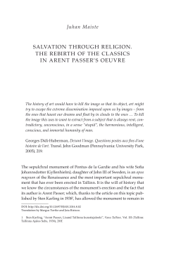 Salvation through religion. the rebirth of the ClaSSiCS in arent