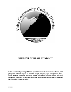 Student Code of Conduct - Yuba College