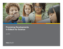 Promising Developments in Edtech for Science