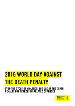 2016 World day against the death penalty