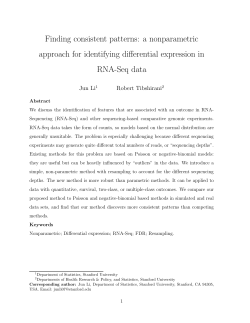 Finding consistent patterns - Department of Statistics