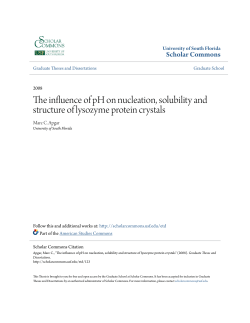 The influence of pH on nucleation, solubility and structure of