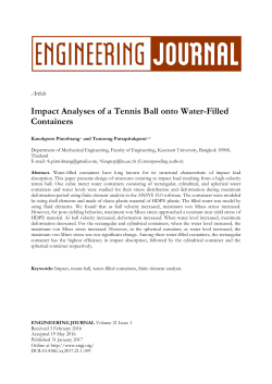 Impact Analyses of a Tennis Ball onto Water
