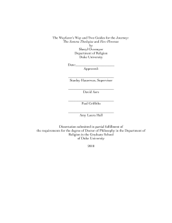 The Wayfarer`s Way and Two Guides for the Journey: The Summa