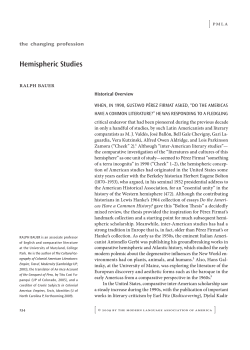 Hemispheric Studies
