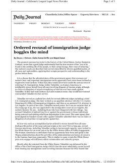 Ordered recusal of immigration judge boggles the mind