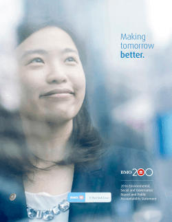 2016 Environmental, Social and Governance Report and Public