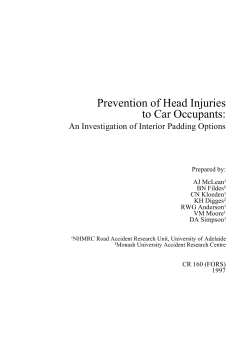 Prevention of head injuries to car occupants: An