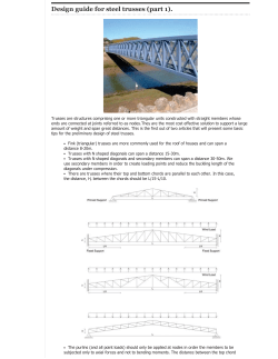 Design guide for steel trusses (part 1).