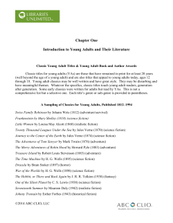Chapter 1: Classic Young Adult Titles and YA Book and Author Awards
