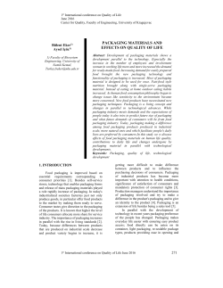 packaging materials and effects on quality of life