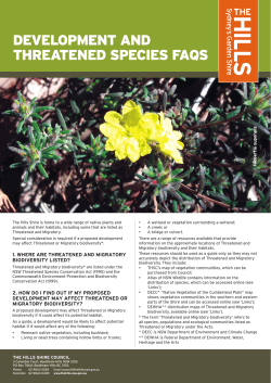 development and threatened species faqs