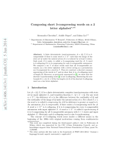 Composing short 3-compressing words on a 2 letter alphabet⋆,⋆⋆