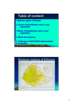 Ecosystem challenge of desertification in Ethiopia
