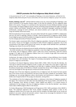 UNICEF promotes the first Indigenous Baby Week in Brazil