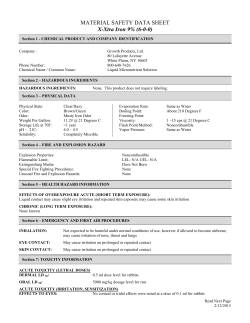 material safety data sheet
