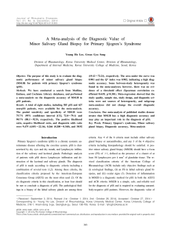 A Meta-analysis of the Diagnostic Value of Minor Salivary Gland