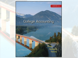 Accounting for Sales and Accounts Receivable