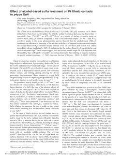 Effect of alcohol-based sulfur treatment on Pt Ohmic