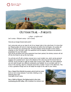 Oltyiani Trail - New African Territories