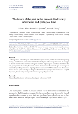 The future of the past in the present: biodiversity