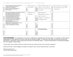 The Tragedy of Julius Caesar by William Shakespeare ACT IV: The