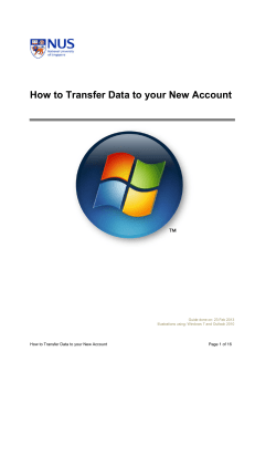 How to Transfer Data to your New Account