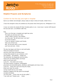 Helpful Prayers and Scriptures
