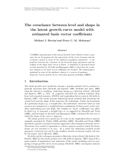 The covariance between level and shape in the latent growth curve
