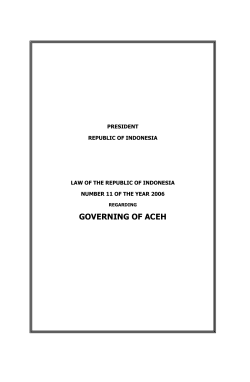 Law on Governing Aceh, 2006