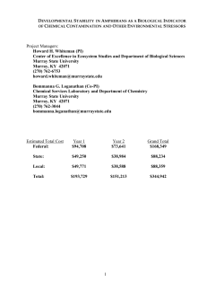 DEVELOPMENTAL STABILITY AS AN INDICATOR OF AMPHIBIAN