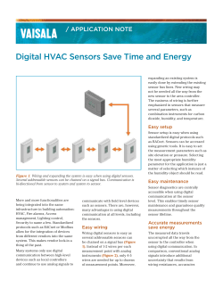 Digital HVAC Sensors Save Time and Energy