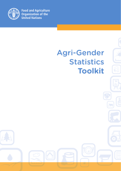 Agri-Gender Statistics Toolkit - Food and Agriculture Organization of