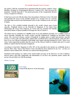 The Isabella Emerald, Cortes Treasure On April 5, 1993 the