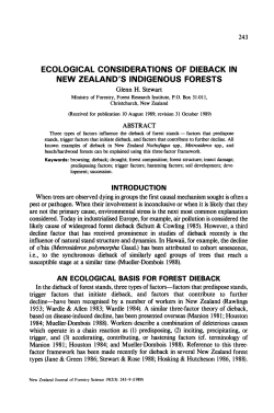 ecological considerations of dieback in new zealand`s