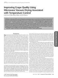 Improving Grape Quality Using Microwave Vacuum Drying