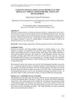 Climate Change and Glacial Retreat in the Himalayas