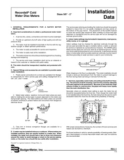 RD-I-1 (7-10) Installation Data - Recordall Cold Water Meters 5