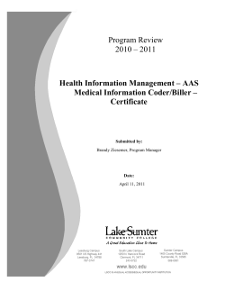 Program Review 2010 &ndash; 2011 Health Information Management